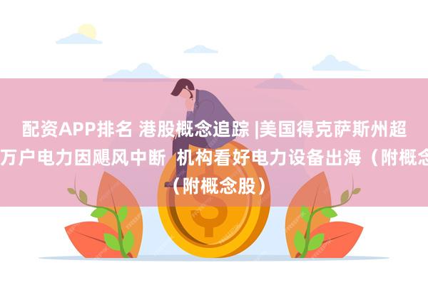 配资APP排名 港股概念追踪 |美国得克萨斯州超270万户电力因飓风中断  机构看好电力设备出海（附概念股）