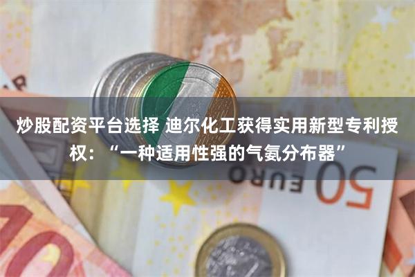 炒股配资平台选择 迪尔化工获得实用新型专利授权：“一种适用性强的气氨分布器”