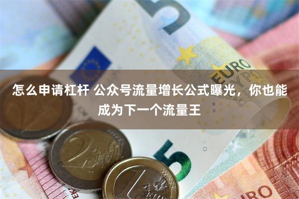 怎么申请杠杆 公众号流量增长公式曝光，你也能成为下一个流量王