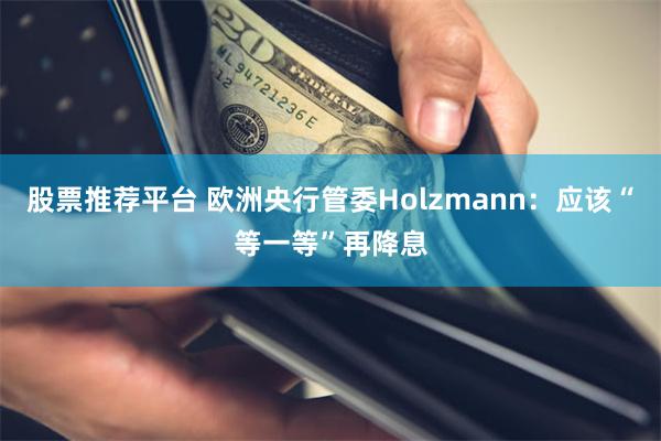 股票推荐平台 欧洲央行管委Holzmann：应该“等一等”再降息